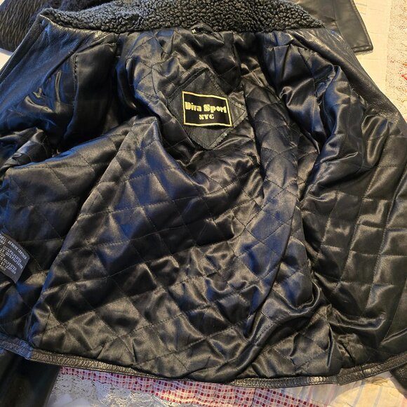 Diva Sport NYC Black Leather Jacket, Size M - Picture 12 of 14